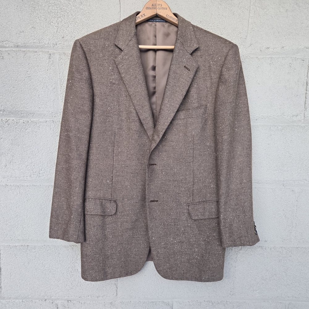 Ermenegildo Zegna Brown Silk Cashmere Blazer Made Switzerland ● US 46 / EU 56